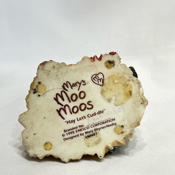 Cute 3” Mary’s Moo Moos Cows Calves Autumn Harvest Sunflowers Decor Figure guc - Picture 7 of 8